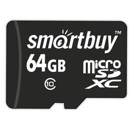  Карта флэш-памяти MicroSD 64 Гб Smart Buy без SD адаптера (class 10) LE 