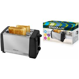  Тостер ERGOLUX ELX-ET03-C72 черный/нерж. сталь 