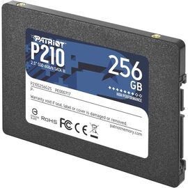  SSD 2.5" 256GB SATA3 Patriot P210, box (P210S256G25) (7 mm, TLC 3D NAND, Silicon Motion SM2258XT, R/W: up to 500/400 MB/s, 4KB W: up to 30000 IOPS, 160 TBW, MTBF: 2M hrs) 