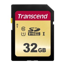  Карта памяти SDHC Transcend 500S, 32 Гб, UHS-I Class U1, чтение: до 95Мб/с, запись: до 40Мб/с 