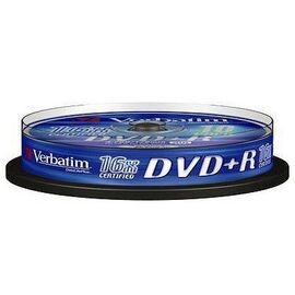  Диск DVD+R Verbatim 4.7Gb 16x Cake Box (10шт) 43498 