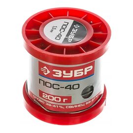  Припой проволока Зубр ПОС 40 55451-200-10 200г, 1мм 