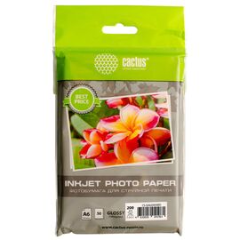  Фотобумага Cactus CS-GA620050ED A6/200г/м2/50л/белый глянцевое для струйной печати 