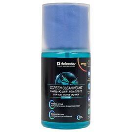 Чистящий спрей Defender 30598 для экранов / пластиковый флакон с пульверизатором 200 мл + микрофибра 20 х 20 см 