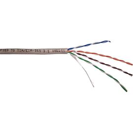  Кабель информационный Lanmaster NM-FTP5E4PR-CCA кат.5е F/UTP общий экран 4X2X24AWG PVC внутренний 305м серый 