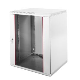  Шкаф телекоммуникационный настенный разборный 12U (600х650) дверь стекло 