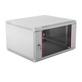  Шкаф телекоммуникационный ЦМО (ШРН-Э-6.650) разборный 6U (600х650) дверь стекло (1 коробка) 