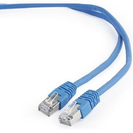  Патч-корд UTP5e, 2 м, литой, многожильный, биметалл CCA, 26AWG, PVC, синий CABLEXPERT PP12-2M/B 