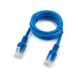  Патч-корд UTP5e, 1.5 м, литой, многожильный, биметалл CCA, 26AWG, PVC, синий, CABLEXPERT PP12-1.5M/B 