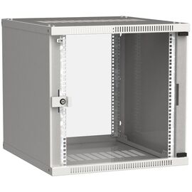  Шкаф коммутационный ITK Linea WE (LWE3-09U66-GF) настенный 9U 600x600мм пер.дв.стекл серый 