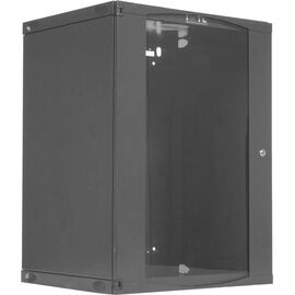  Шкаф коммутационный Lanmaster Next (TWT-CBWNG-18U-6X6-BK) 18U 550x600мм пер.дв.стекл  черный 