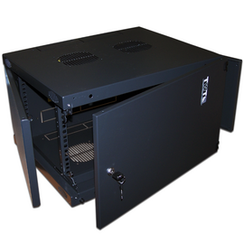  Шкаф коммутационный Lanmaster Next (TWT-CBWNM-6U-6X6-BK) настенный 6U 550x600мм пер.дв.металл черный 