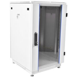  Шкаф телекоммуникационный напольный 18U (600 × 600) дверь стекло, цвет чёрный ШТК-М-18.6.6-1ААА-9005 