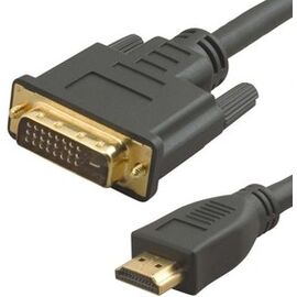  Кабель аудио-видео Lazco WH-141 HDMI (m)/DVI-D(m) 15м. Позолоченные контакты черный (WH-141(15M)) 