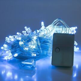  Гирлянда внутренняя нить 10 метров, 100 диодов, голубой 