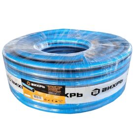  Шланг поливочный Вихрь 73/7/2/12 ПВХ усиленный премиум,пищевой 5-и слой.армир. 3/4,50м(серый)(4-х слой,синий) 