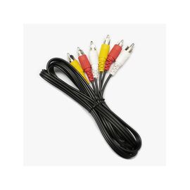  Аудио-видео кабель 3RCA-3RCA 1.2М, Черный 