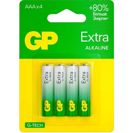  Батарея GP Extra Alkaline 24AXA21-2CRSBC4 AAA (4шт) блистер 