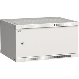  Шкаф коммутационный ITK Linea WE (LWE3-06U64-MF) настенный 6U 600x450мм пер.дв.металл 50кг серый 400мм 200град. 320мм IP20 сталь 