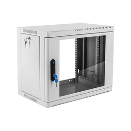  Шкаф коммутационный ЦМО ШРН-9.350 настенный 9U 600x350мм пер.дв.стекл 200кг серый 300мм 12кг 180град. 479мм IP20 металл 