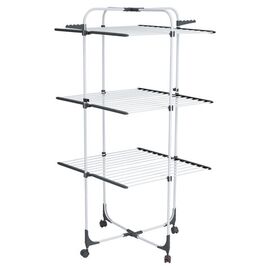  Сушилка для белья Laima Home 700472 High-Rise раскладная 3 уровня, 30 метров, на колесах 