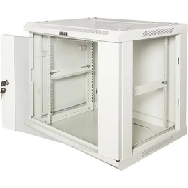  Шкаф коммутационный LanMaster TWT-CBWPG-15U-6X6-GY настенный, стеклянная передняя дверь, 15U, 600x768x600 мм 
