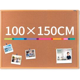  Доска пробковая Deli 50435 пробка желтый 100x150см деревянная рама 