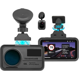  Видеорегистратор TrendVision TDR-725 Real 4K черный 