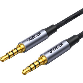  Кабель UGREEN AV183 (20782) 3.5mm Male to Male 4-Pole Microphone Audio Cable, 2м черный 