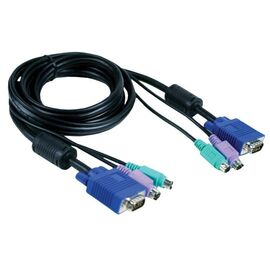  Кабель KVM D-Link DKVM-CB/B1A с разъемами VGA и PS/2 1,8м 