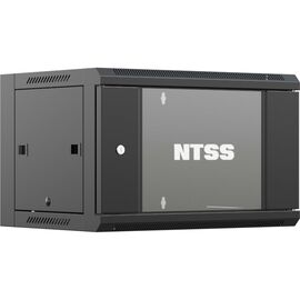  Шкаф коммутационный NTSS NTSS-W6U6045GS-BL настенный, стеклянная передняя дверь, 6U, 570x370x450 мм 