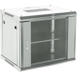  Шкаф коммутационный REXANT 04-1266-111 настенный, стеклянная передняя дверь, 12U, 600x635x600 мм 