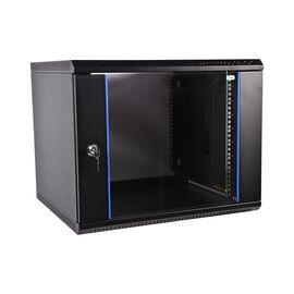  Шкаф коммутационный ЦМО ШРН-Эконом ШРН-Э-18.500-9005 настенный, стеклянная передняя дверь, 18U, 600x520 мм 
