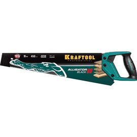  Ножовка KRAFTOOL Alligator Black 11 15205-45 для точного реза 450 мм, 11 TPI 3D зуб 