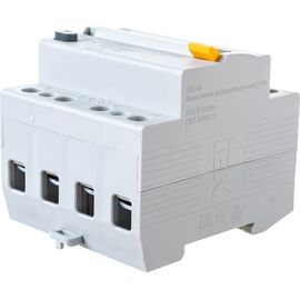  Выключатель IEK ВД1-63 (MDV10-4-040-100) дифф.тока УЗО  40A 100мА AC 4П 400В 4мод белый (упак.:1шт) 