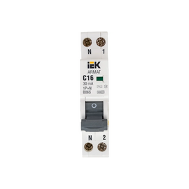  Дифавтомат IEK ARMAT B06S (AR-B06S-1N-C16C030) 1P+NP C16 30мА тип AC (18мм) 