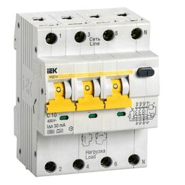  Дифавтомат IEK АВДТ 34 (MAD22-6-010-C-30) C10 30мА 