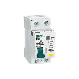  Дифавтомат DEKraft Диф-103 (16051DEK) 1 Р+N, 10 А, 30 мА, тип AC, хар-ка C, 4,5 кА 