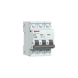  Автоматический выключатель EKF PROxima (M634363C) ВА 47-63N 3P 63А (C) 4,5 кА 