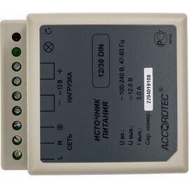  Блок питания AccordTec AT-12/30 DIN AT-02358 стабилизированный 