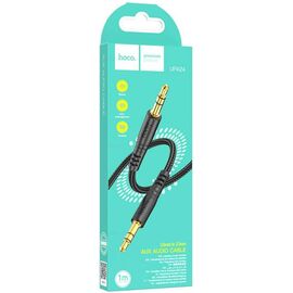  Аудио кабель HOCO UPA24/ AUX  3.5 mm jack - 3.5 mm jack/ 1m/ позолоченные контакты/ Нейлон/ Черный, (Арт. HC-89136) 