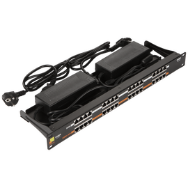  Патч-панель LANMASTER LAN-PP16-POE/A2 в шкаф 19" 1U, порты 16 x RJ-45 кат. 5e, PoE, черный 