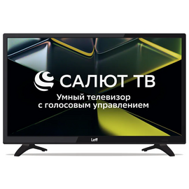  24" Телевизор LEFF 24F690T черный 1920x1080, Full HD, 60 Гц, Smart TV, Салют ТВ 