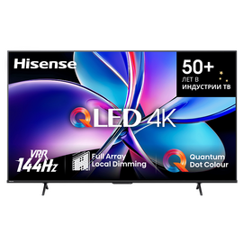  100" Телевизор Hisense 100E7Q PRO черный QLED 3840x2160, 4K Ultra HD, 144 Гц, Wi-Fi, Smart TV, VIDAA 