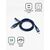  Кабель в оплётке со стяжкой USB - Type-C, Синий 
