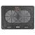  Подставка для ноутбука до 15,6" Buro BU-LCP156-B214H Black, 2 вентилятора: 140 мм, поток: 76.61 CFM, уровень шума: 21 dB(A), 2 х USB-разъёма, LED подсветка, регулировка наклона, материал: металл, пластик 