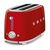  Тостер SMEG TSF02RDEU стиль 50-х, 4 ломтика, корпус из нержавеющей стали, 6 уровней поджаривания, красный 