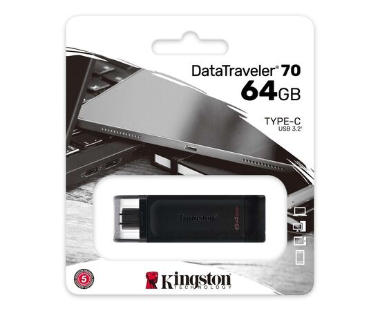  USB-флешка Kingston DataTraveler 70 64GB черный (DT70/64GB) 