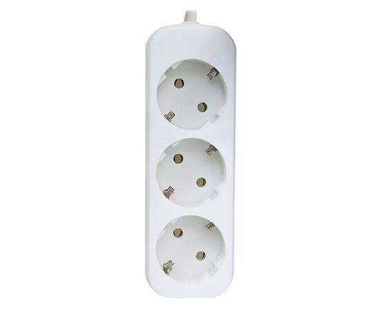  Удлинитель электрический Defender E318, 3 гнезда, с заземлением, 1.8 м (white) (white) (103298) 