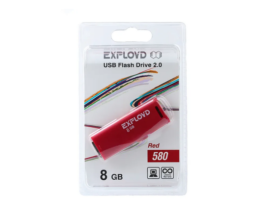  USB  8GB  Exployd  580  красный 